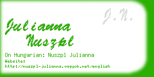 julianna nuszpl business card